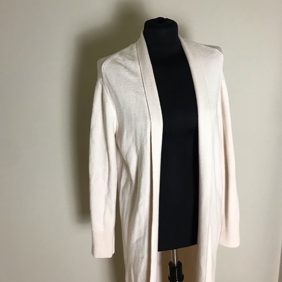 Zara Long Cream Sweater Cardigan - Picture 2 of 7